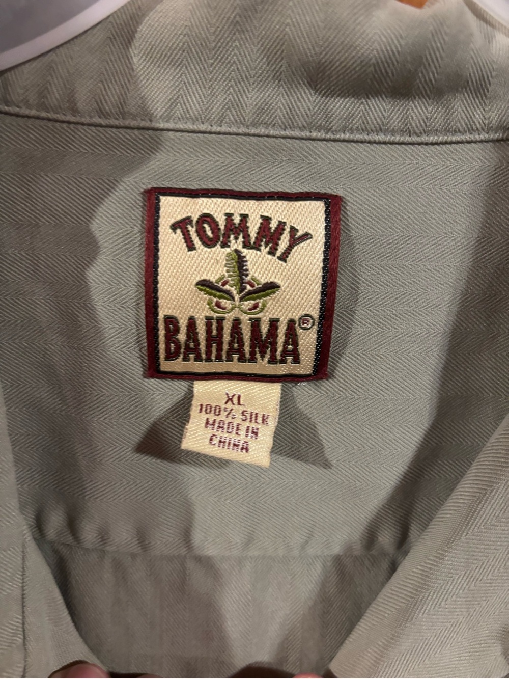 Tommy Bahama Short-Sleeve Button Front Shirt Jacket in Sage Green - Picture 2 of 4